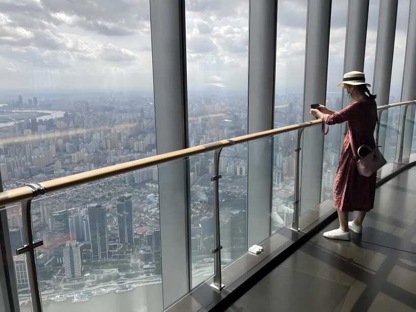 Shanghai Tower Admission ticket with express option - Stepping into the observation deck for 360° views